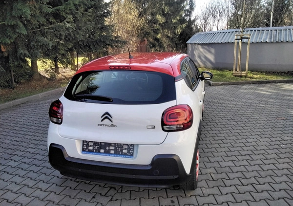 Citroen C3 cena 39900 przebieg: 117000, rok produkcji 2018 z Pińczów małe 137